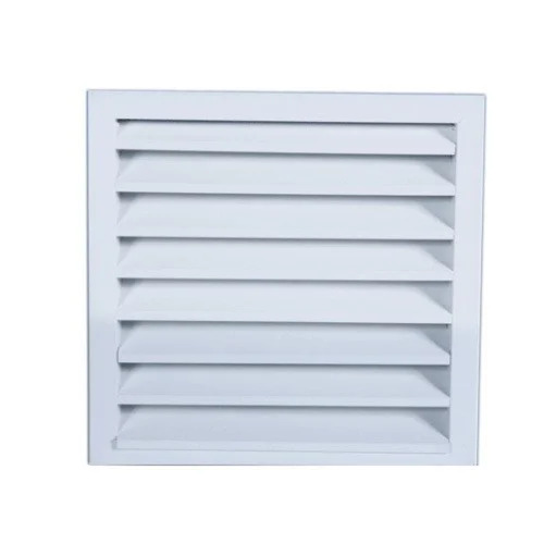 Fresh And Exhaust Air Louver - Aluminum, Customized Size, White | Durable, Square, Smooth Finish, Sliding Open Style