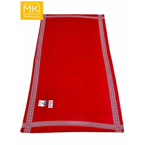 Patti Cotton Gamcha - 100% Cotton, 30x60 Inches, Red | Eco-Friendly, Water Absorbent, Soft Touch