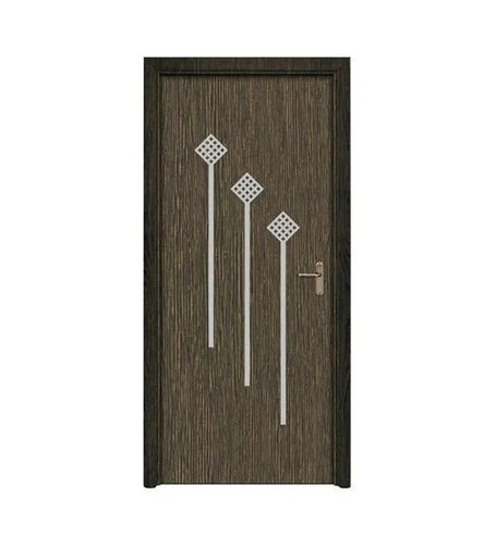 Pd-003 Wooden Panel Door - Solid Wood, Custom Size, Brown, Polished Finish | Swing Interior Door For Home, Hotels