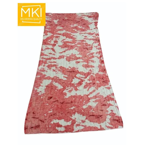 Pink White Dye Cotton Dupatta