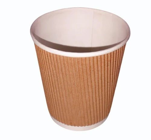 Plain Disposable Rippled Paper Cups