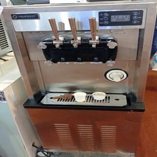 Trufrost Softy Machine - Stainless Steel, Silver, 20L Tank, 150 Cones/Hour, 3 Flavors | Eco Friendly, High Efficiency
