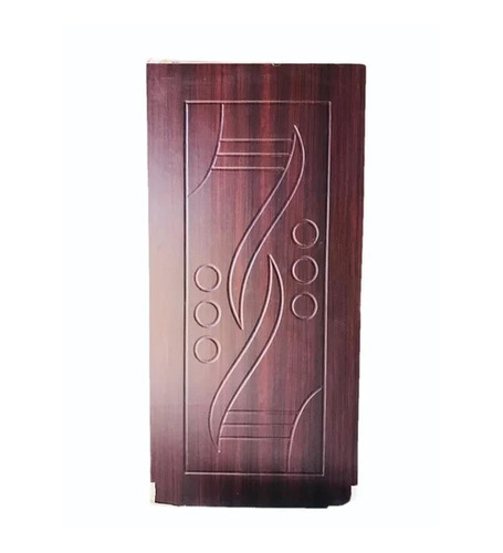 Wooden 3D Carving Membrane Door - Laminated Brown, Black | Swing, Exterior Residential