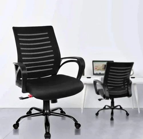 Black Mid Back Executive Office Chair - Standard Size, Black | Durable, Eco-Friendly, Comfortable