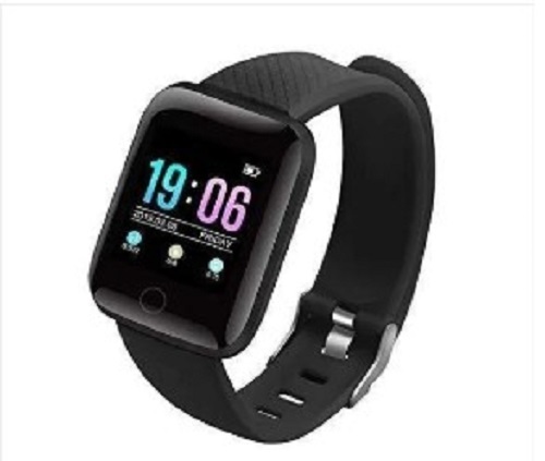 Black Smart Watch - Rectangular Shape, Black Band, Various Colors and Sizes | Digital, Skin Friendly, Quality Tested