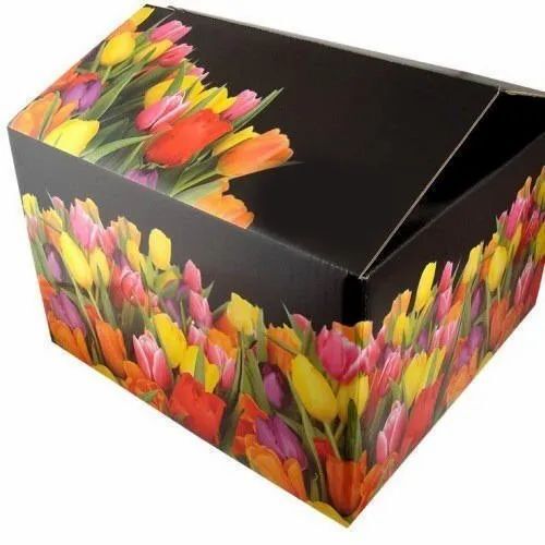 Floral Printed Corrugated Box