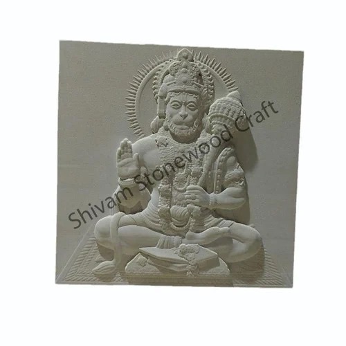 Mint Sandstone Lord Hanuman Wall Mural