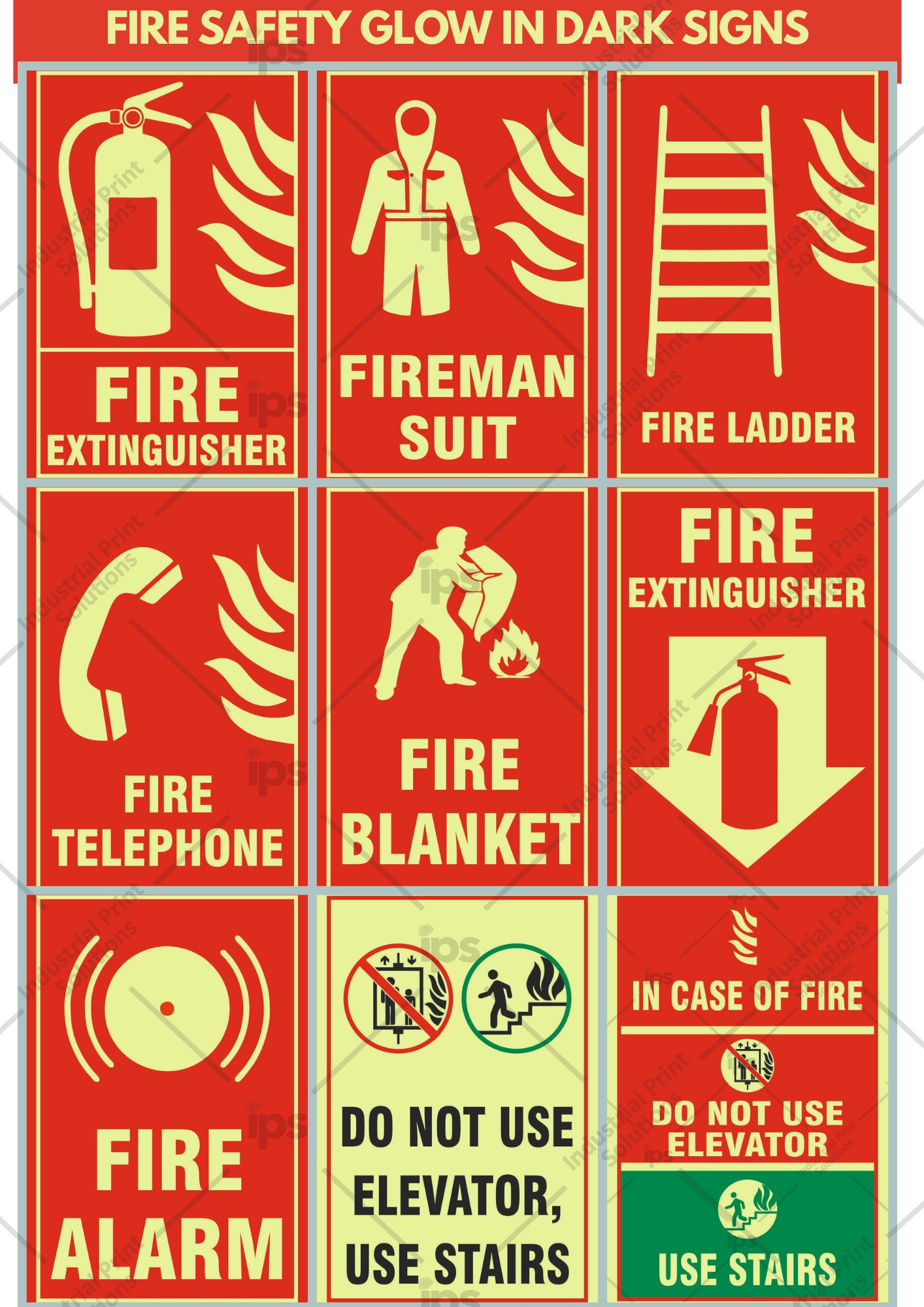 Photoluminescent Fire Safety Signs - Application: Factories at 123.90 ...