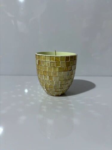 Square Pattern Mosaic Candle Holder