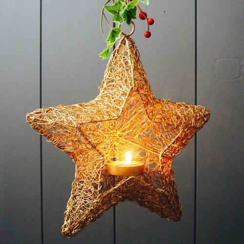 Star Hanging T-Light Candle Holder