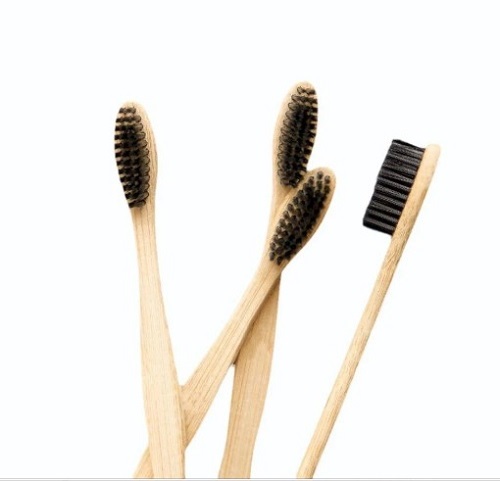 Bamboo Toothbrush - Bamboo Stick, Standard Size, Black Soft Bristle | Good Gripping, Tested Quality, Timely Delivery