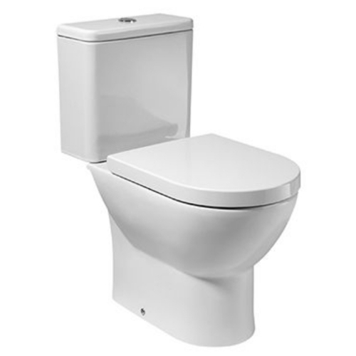 Close Coupled Toilet - Ceramic Standard Size White | Washdown Flushing Floor Mounted Durable Fine Finished