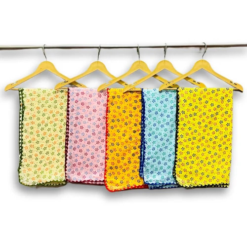 Colorful Floral Print Poly Cotton Dupatta