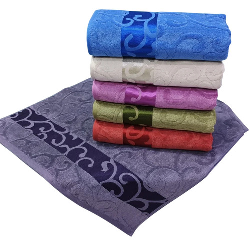 Fancy Cotton Bath Towel - 100% Cotton, Rectangle, Multi-Color | Eco-Friendly, Ultra Soft, Water Absorbency, Hand Wash