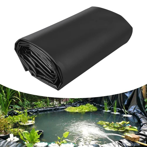 1mm HDPE Polyester Pond Liner - 6x18 ft, Black, UV Stabilized, Waterproof, Chemical Resistant