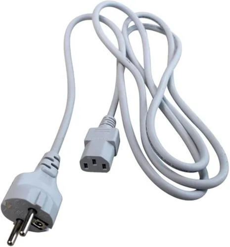 5 Amp Power Cord - PVC Insulated, 1 Meter, White, 220V, 2 Pin Plug, Durable Design