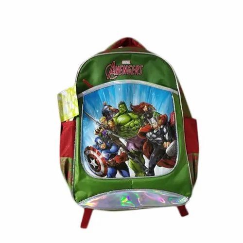 Avengers Kids School Bag - Matty Material, Various Sizes, Multi Color | Biodegradable, Moisture Proof, Shock Resistant, Recyclable, Security Features
