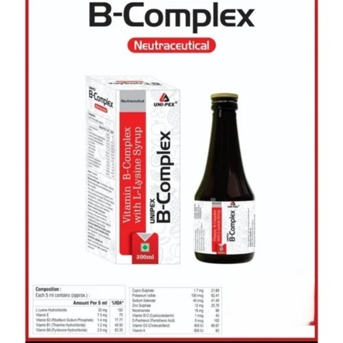 B Complex Syrup - Liquid Dosage, Physician Recommended | High Efficacy, Fast Relief, Tested Quality Standards