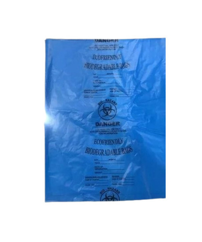 Biohazard Garbage Bags - Plastic, Standard Size, Blue | Disposable, Eco Friendly, Water Resistant, Lightweight, Single Compartment