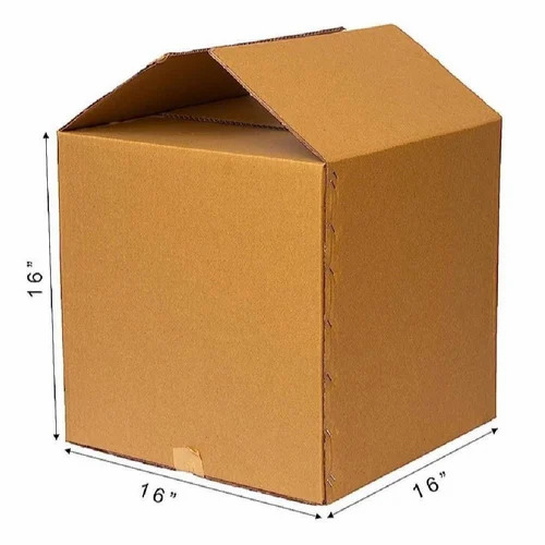 Brown Square Corrugated Packaging Boxes