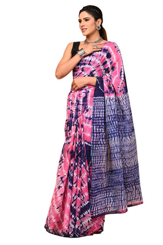 Casual Women Block Printed Cotton Saree