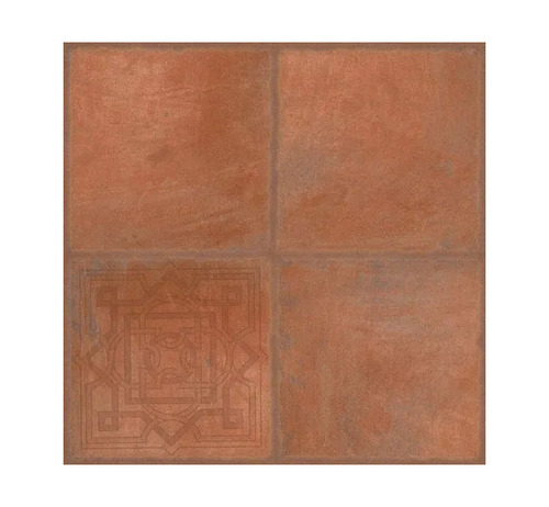 Cotto Rouge Ceramic Floor Tile - 300x300 mm Brown Rustic Polished GVT | Wear-Resistant Matt Surface 10 mm Thickness