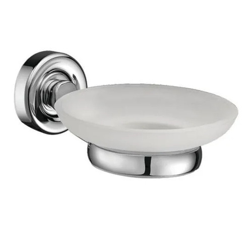 Stainless Steel Soap Dish - SS 302, Wall Mount, Silver Glossy | Easy To Fit, Round Bathroom Fitting