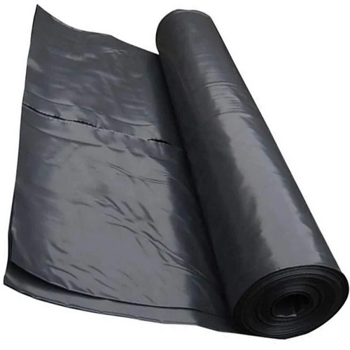 15M Construction Polythene Sheets - LDPE Material 15 Meter Black Soft Glossy Finish