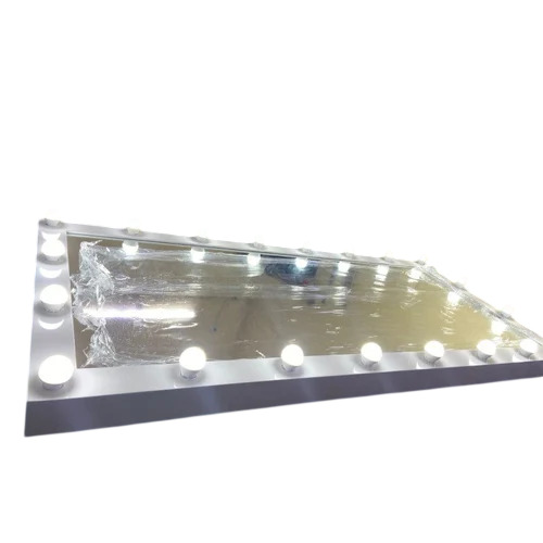 21x21 Inches Synthetic Wood Makeup Room LED Mirror