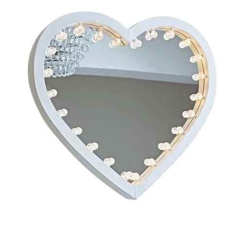 24x60 Inches Natural Wood Makeup Room LED Mirror