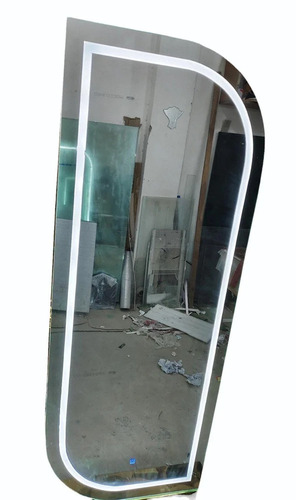 28x60 Inches Glass Salon Led Mirror - Glass 28x60 Inches Wall-Mounted LED Light SS PVD Finish