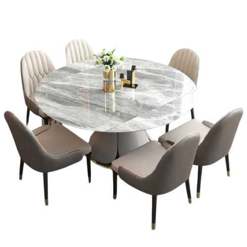 6 Seater Stainless Steel Dining Table - Artwork: Machine Made
