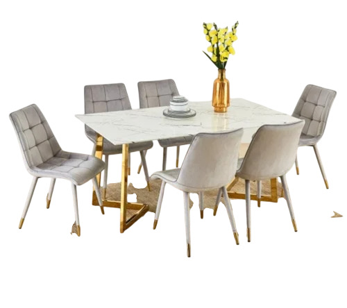 6 Seater Stainless Steel Dining Table For Restaurant, Hotel, Home, Canteen - Color: Custom