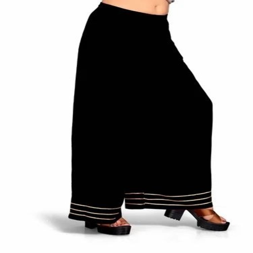 Black Rayon Palazzo Pant