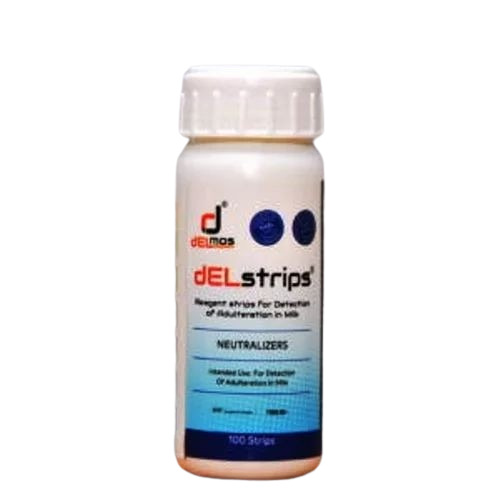 Delmos Milk Adulterant Strips Kit - Plastic, 100 Strips, 1-5 Min Test Time | Multicolor, Laboratory Use, Industrial Quality