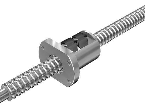 Hiwin Scr 2510 Fc7 Ball Screws - Bearing Steel 10mm Diameter 25mm, Lead 10mm, C7 Accuracy | Silver Color, Corrosion Protection, Polished Finish