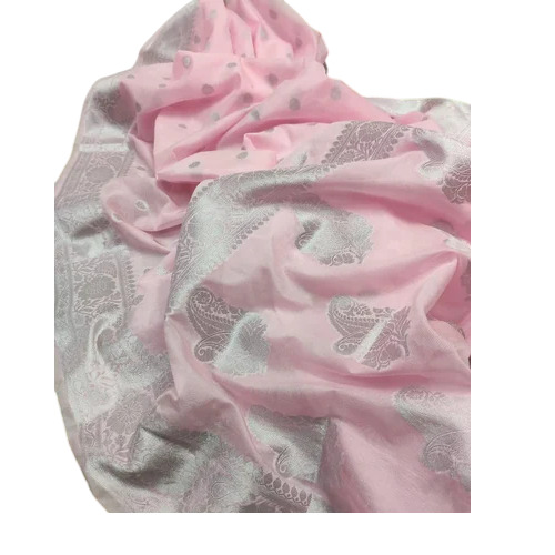 Light Pink Banarasi Semi Georgette Dyed Sarees