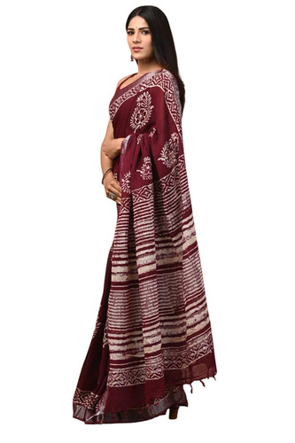 Cotton Zari Border Saree