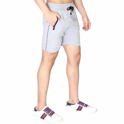 Men Grey Cotton Shorts