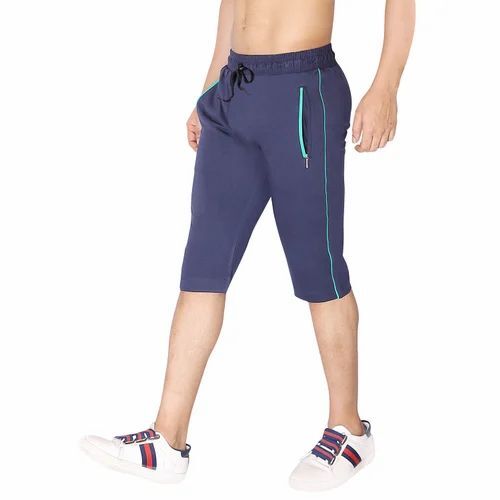 Men Solid Hosiery Cotton Capri