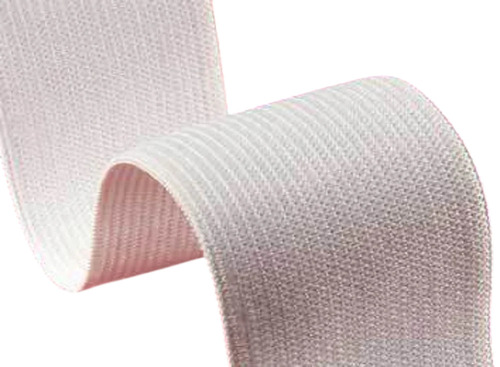 Plain Knitted Elastic Tape - Polyester 2 Inch White, 2 mm Thick | Flexible, High Strength, Tear Resistant Finish