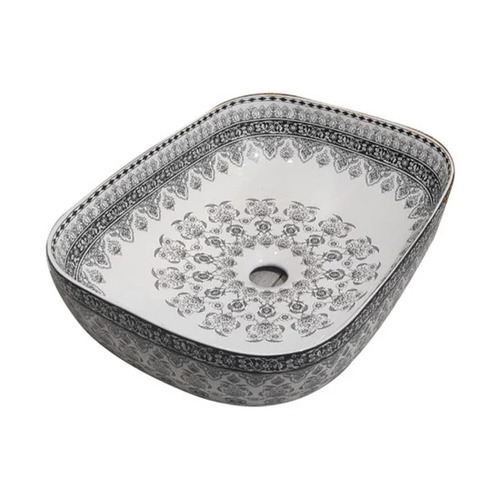 Printed Ceramic Table Top Wash Basin - Rectangular Glossy Surface, Any Color, Crack Proof One Piece