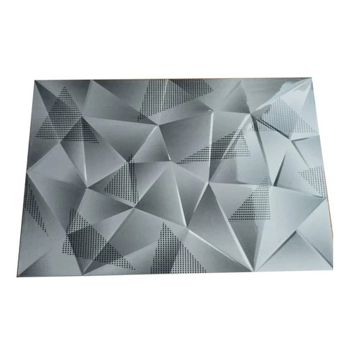 Rectangular Ceramic Wall Tile - 12mm Thickness Grey Matte | Rust Resistant Wear-Resistant Abstract Design