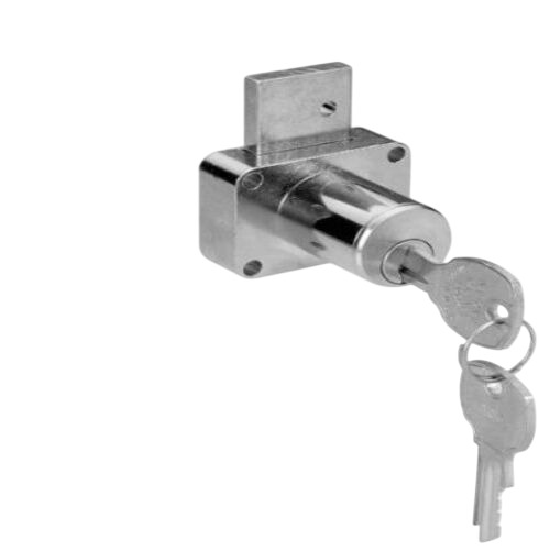 Stainless Steel Furniture Locks - Standard Size, Silver, Polished Finish | High Security, Keys Included