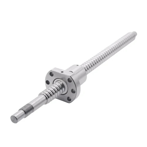 Stainless Steel Polished Rolled Ball Screw - 40mm Diameter, 4000mm Length, Silver | Corrosion Protection, Industrial Use