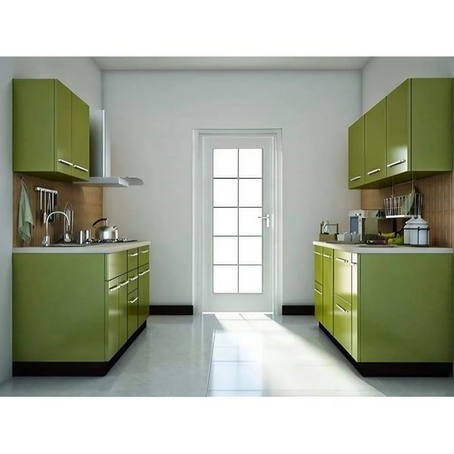 Wooden Parallel Modular Kitchen