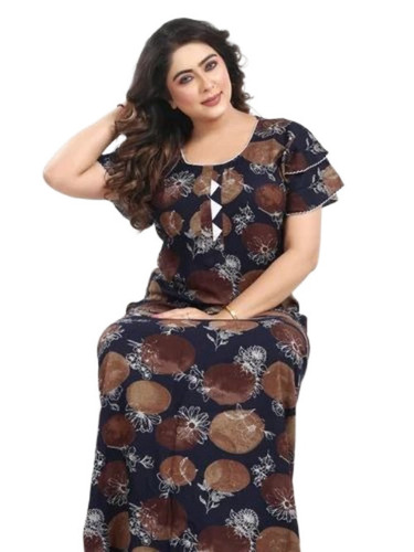 Cotton Nightgowns - Cotton, Sizes S to XXXL, Multi Color, Quick Dry, Lightweight, Neatly Stitched