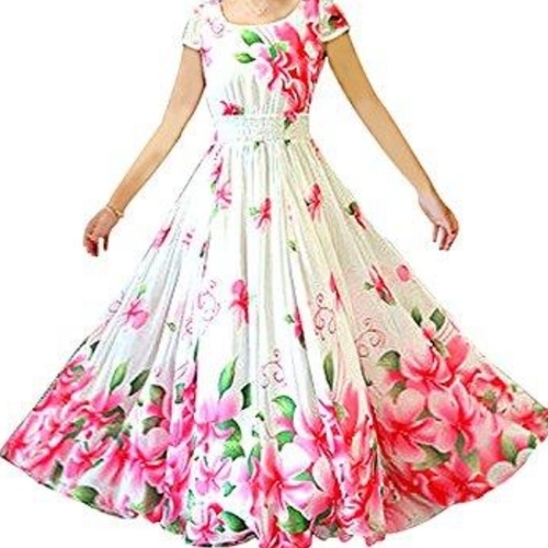 Girls Frock - Printed Pattern, Various Sizes, Assorted Colors | Anti Wrinkle, Quick Dry, Lightweight, Easy Wash