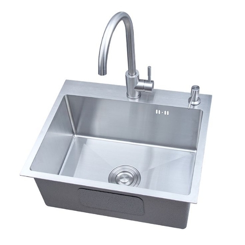 Kitchen Ss Sink - Stainless Steel, Various Sizes, Silver | Anti Crack, Anti Rust, Polished Finish