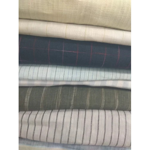 Linen Cotton Strips Fabric